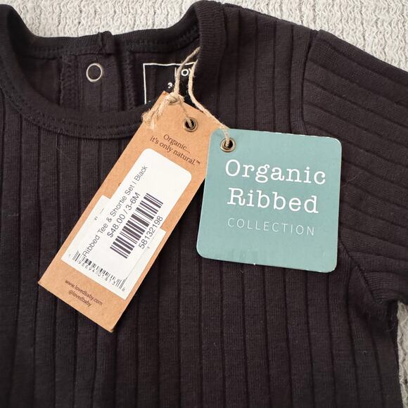 L'ovedbaby Black Short Sleeve Short Two Piece Set - 3 to 6 Months - Picture 2 of 6